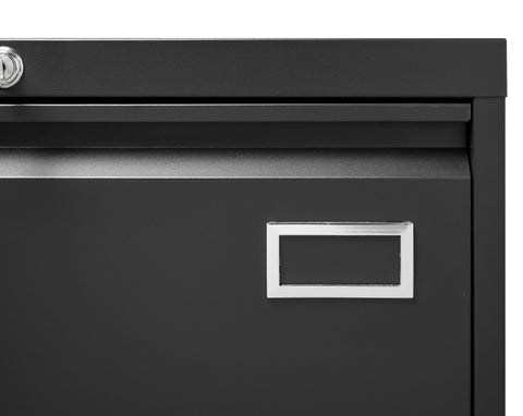 3 - Drawer Black Metal Filing Cabinet with Secure Lock, Modern Office Storage Solution - The unKAGEd Shop