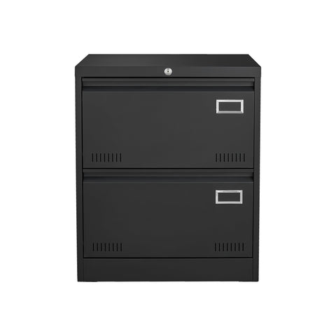 3 - Drawer Black Metal Filing Cabinet with Secure Lock, Modern Office Storage Solution - The unKAGEd Shop