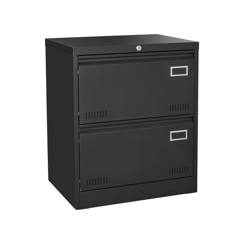 3 - Drawer Black Metal Filing Cabinet with Secure Lock, Modern Office Storage Solution - The unKAGEd Shop