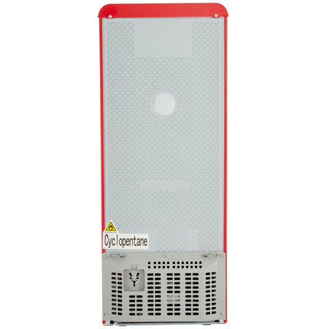 Dual Zone Vintage Red Refrigerator with 3.3 Fridge + 1.2 Freezer, 4.5 cu. ft., 16.69" x 17.52" x 40.08" - The unKAGEd Shop