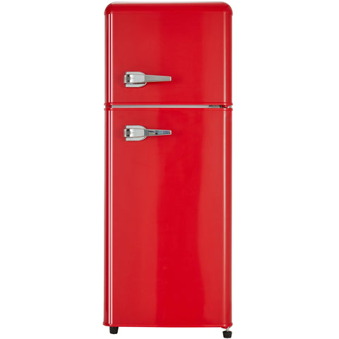 Dual Zone Vintage Red Refrigerator with 3.3 Fridge + 1.2 Freezer, 4.5 cu. ft., 16.69" x 17.52" x 40.08" - The unKAGEd Shop