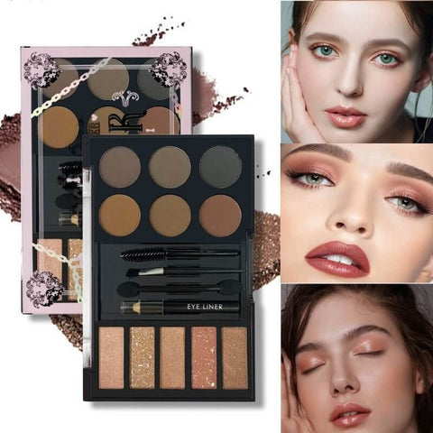 Eyeshadow eyebrow powder eyebrow cream comprehensive tray with tools - The unKAGEd Shop