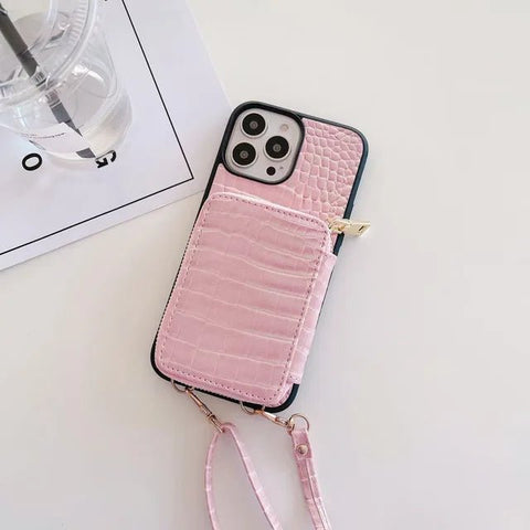 Luxury Leather Wallet Crossbody Lanyard Soft Phone Case Back Hard Cover - The unKAGEd Shop