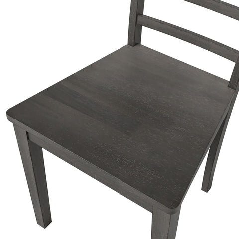 TOPMAX 5 - Piece Expandable Gray Wooden Dining Set with 4 Ladder Back Chairs - The unKAGEd Shop